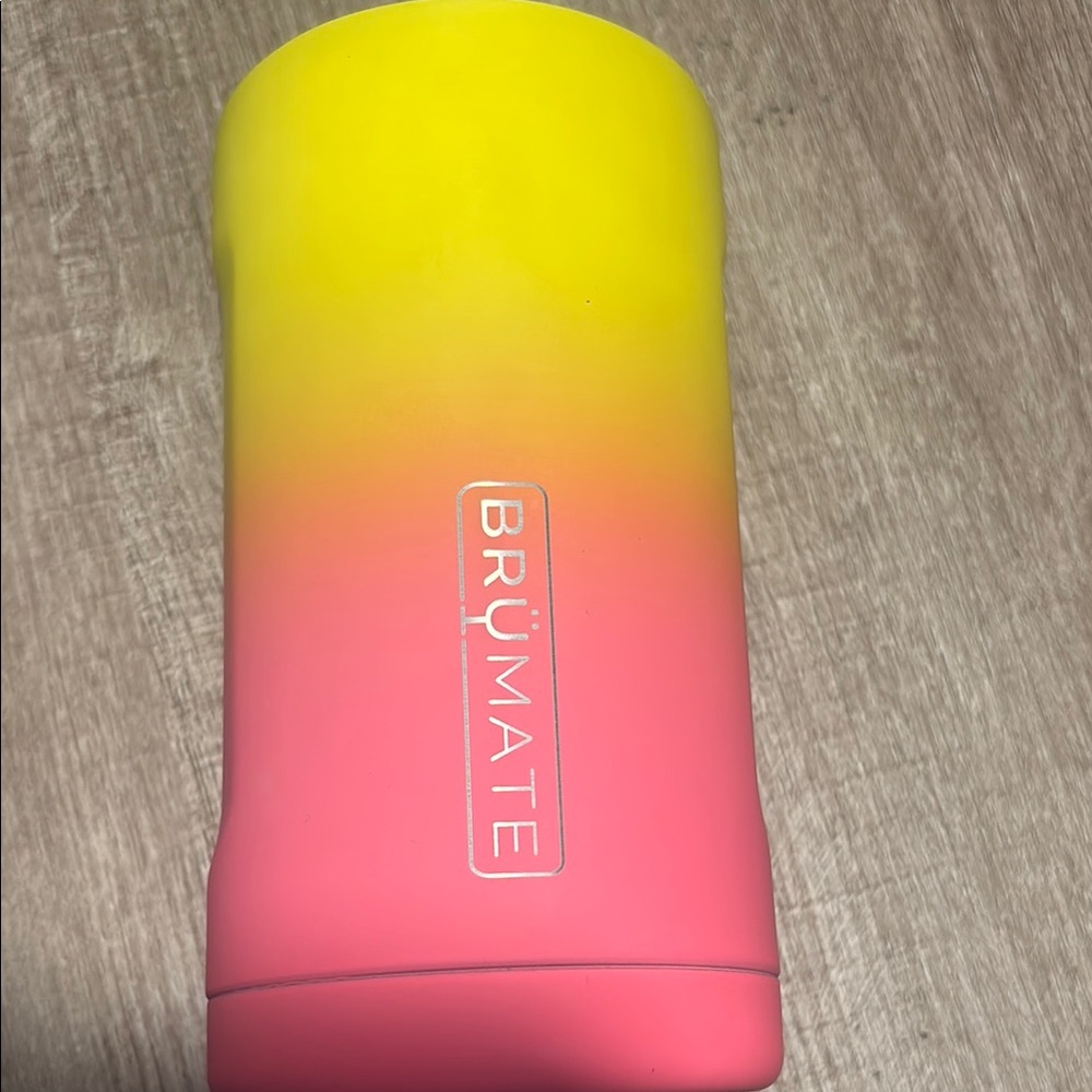 BrüMate Yellow and Pink Tumbler
